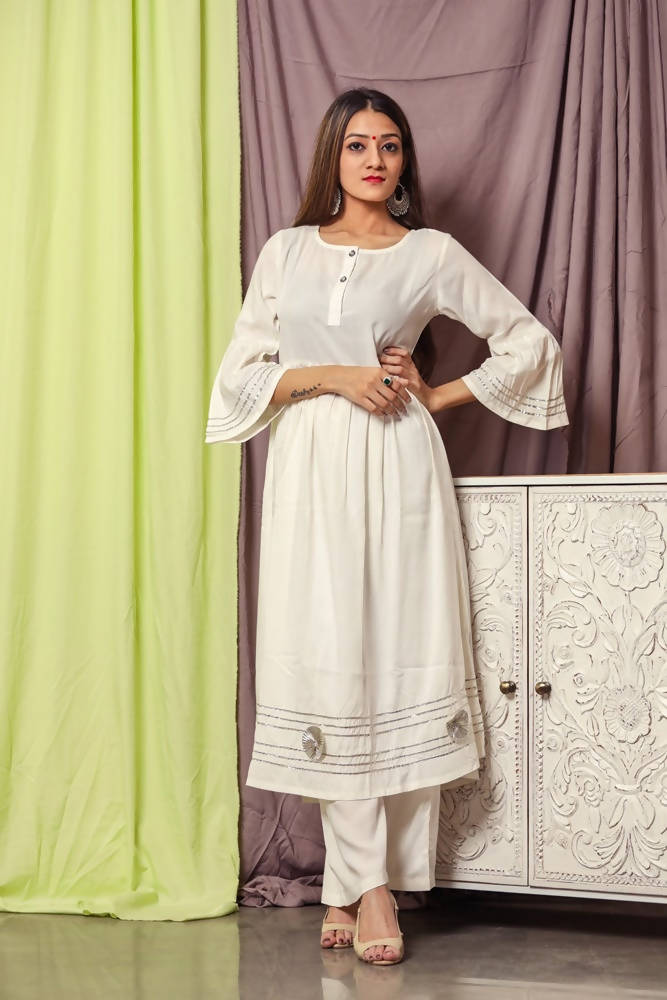 Cheera Hot White Kurta Set