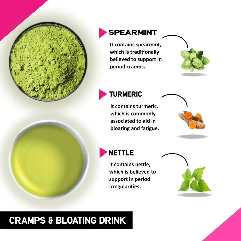Just Vedic Cramps & Bloating Drink Mix - Grab2buy