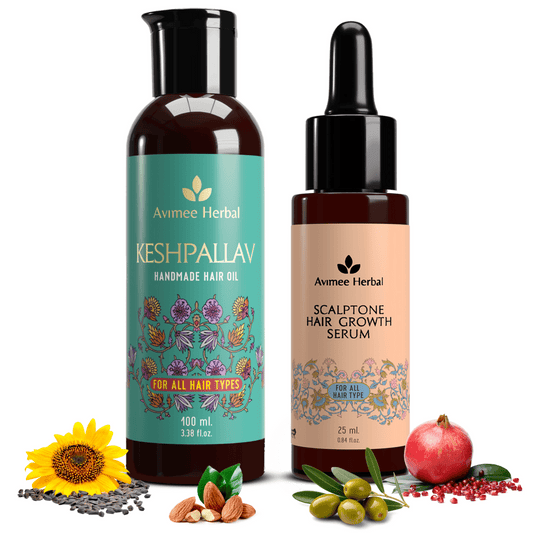 Avimee Herbal Keshpallav Hair Oil And Scalptone Hair Growth Serum Combo Grab2Buy Avimee Herbal Grab2Buy