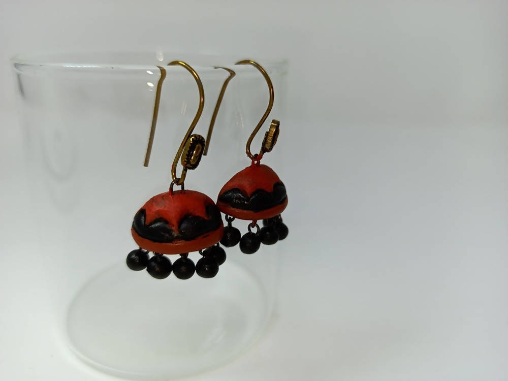 Terracotta Boho Style Jhumkas