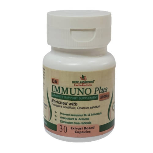 Deep Ayurveda Immuno Plus 500mg Veg Capsules - Grab2buy