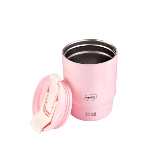 Pigeon Thermocup Stainless Steel Vacuum Insulated Coffee Cup Tumbler - 350ml (Pink) Grab2Buy Pigeon Grab2Buy