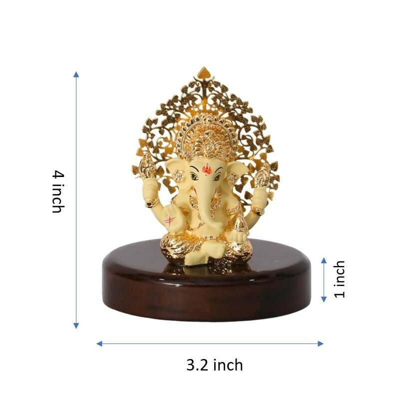House Of Wemy Gold Plated Lord Kalpavrikshya Tree Ganesha Idol - Grab2buy