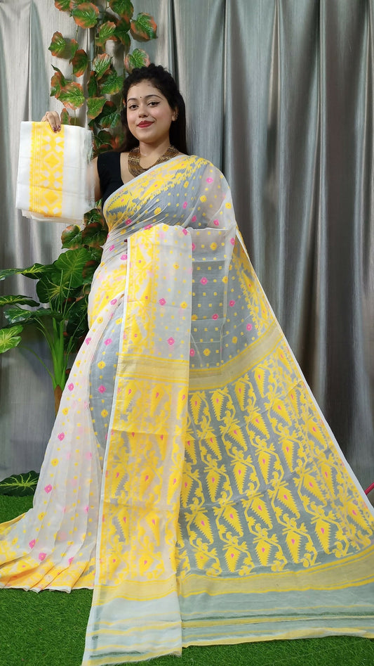 Exclusive Collection Off White Beautiful Jamdani Collection Grab2Buy