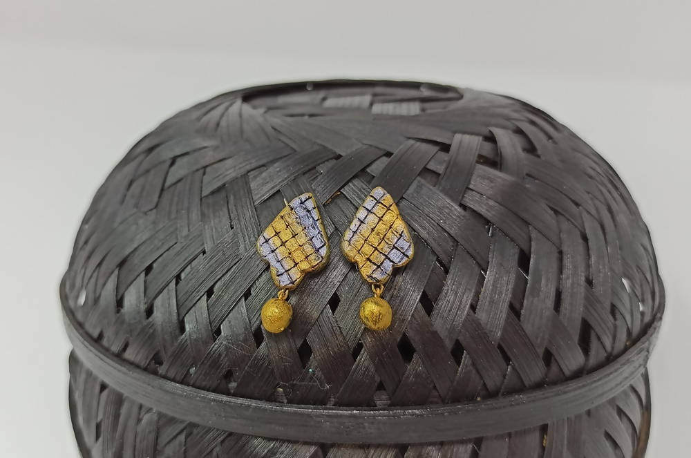 Terracotta Studs With Drops