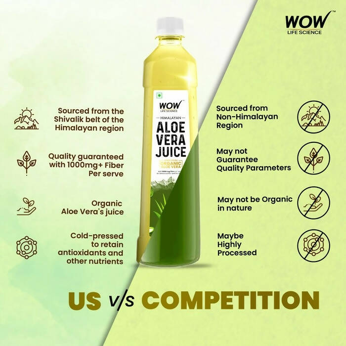 Wow Life Science Himalayan Aloe Vera Juice - Distacart