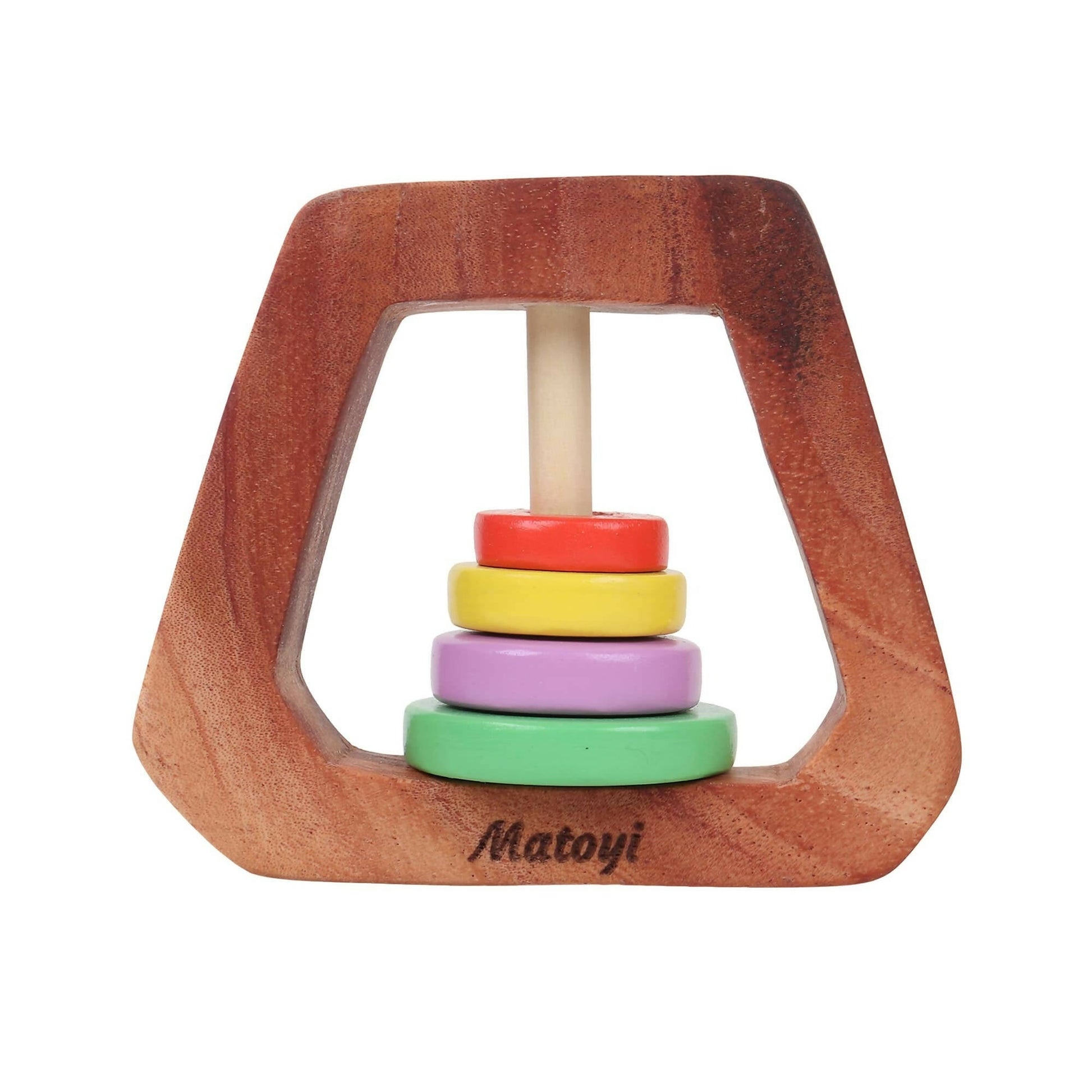 Matoyi Trapezium Rattle & Cat Stacker & Maraca Rattle For Kids - Grab2buy
