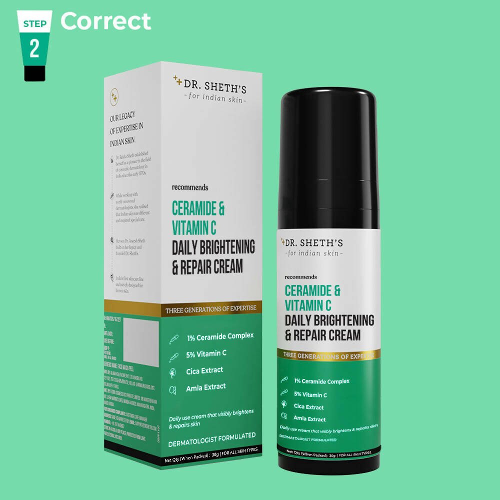 Dr. Sheth's Ceramide & Vitamin C Daily Brightening & Repair Cream - Grab2buy
