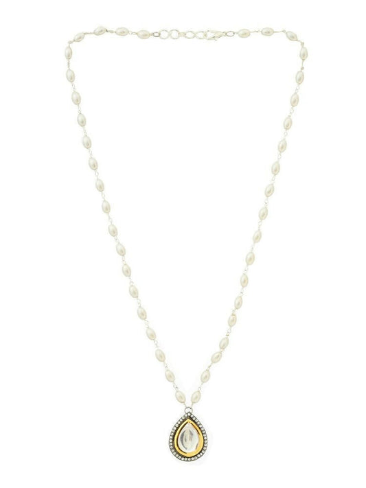 Beaded Kundan Necklace - Ruby Raang