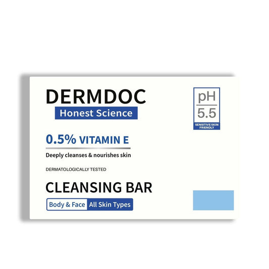 DermDoc 0.5% Vitamin E Cleansing Bar For Moisturized Skin,Deeply Cleanses & Nourishes Skin, All skin Types | Grab2Buy