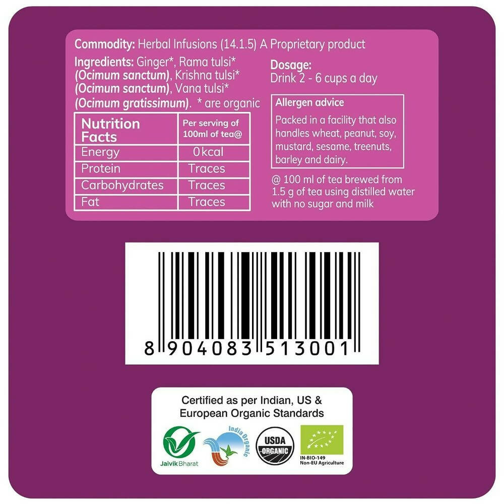 24 Mantra Organic Tulsi Ginger Tea Powder - Grab2buy