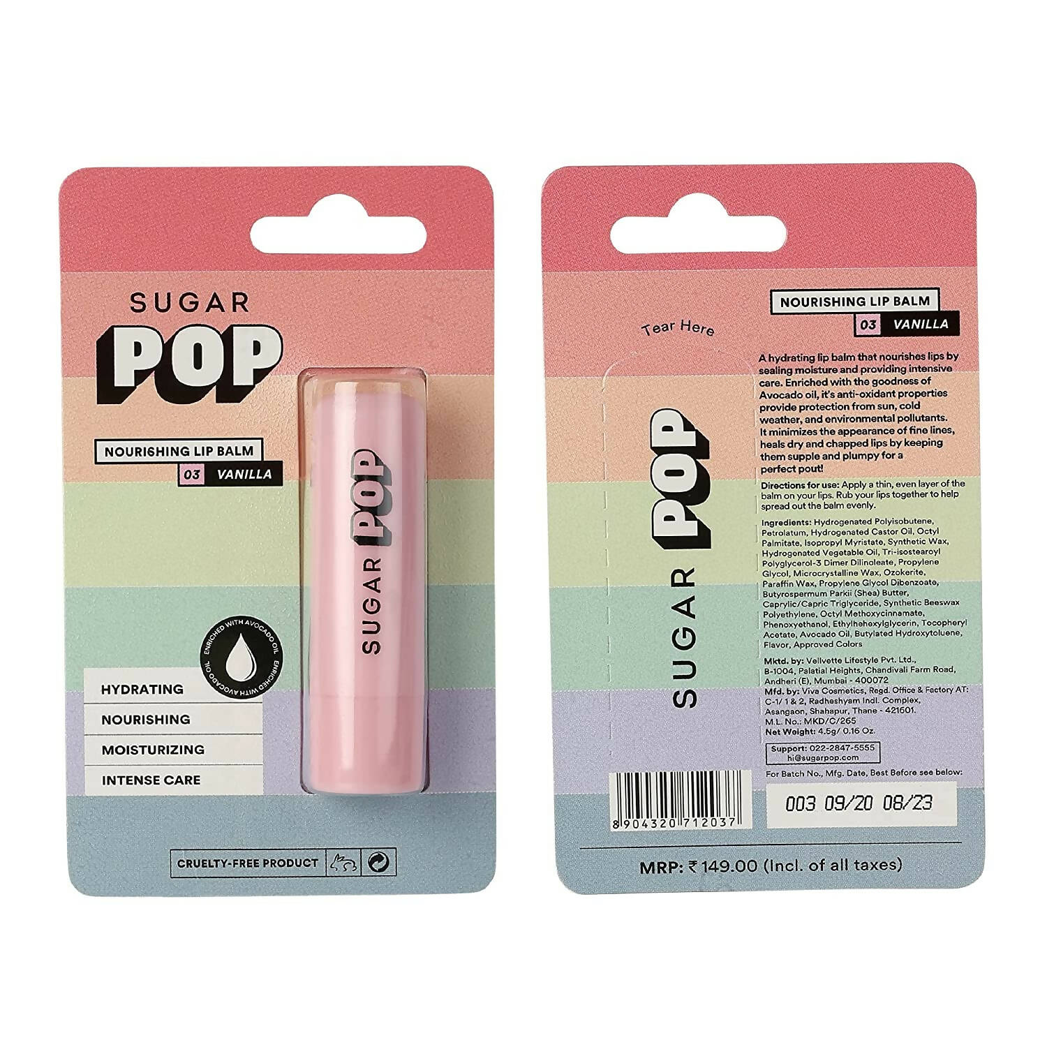 SUGAR POP Nourishing Lip Balm - 03 Vanilla - Grab2buy