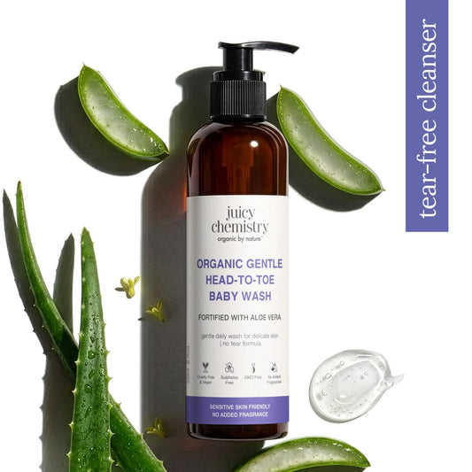 Organic Gentle Head-to-Toe Baby Wash Fortified with Aloe Vera