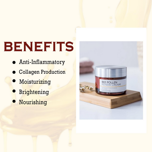 Missha Bee Pollen Renew Cream For Intense Hydration And Skin Barrier Support Grab2Buy Missha Grab2Buy