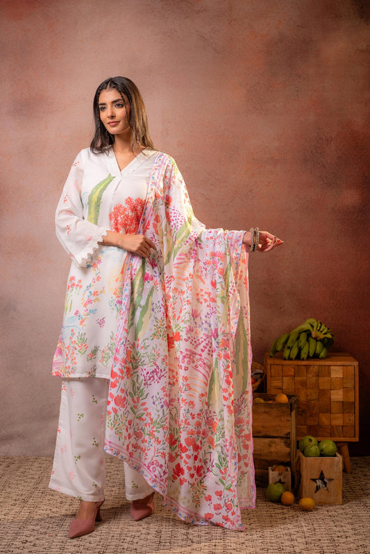 Juniper Gulnaar Garden Printed Kurta Set
