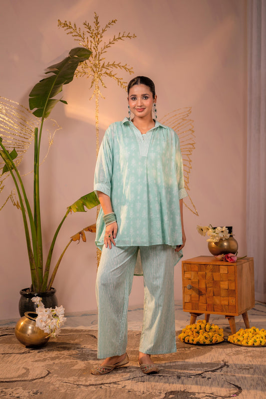 Juniper Mint Whisper Relaxed Co-ord Set