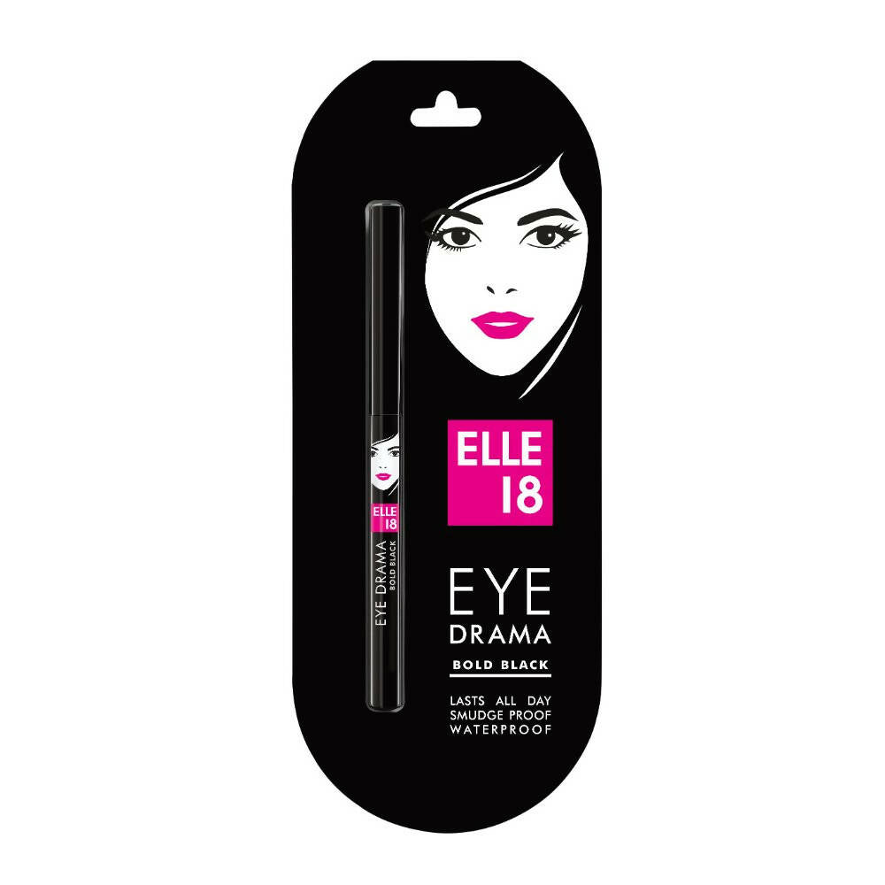 Elle 18 Eye Drama Kajal-Bold Black - Grab2buy