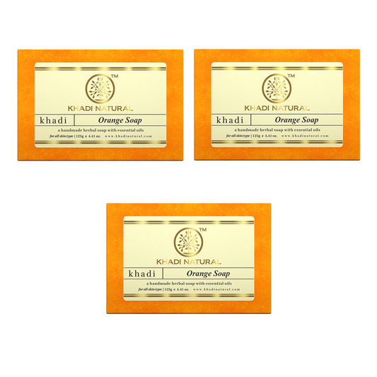 Khadi Natural Orange Soap Combo Pack Of 3 – 125gm Each