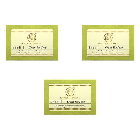 Khadi Natural Green Tea Soap Combo Pack Of 3 – 125gm Each