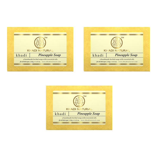 Khadi Natural Pineapple Soap Combo Pack Of 3 – 125gm Each