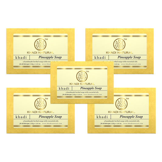 Khadi Natural Pineapple Soap Combo Pack Of 5 – 125gm Each