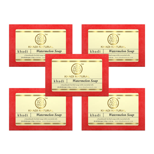 Khadi Natural Herbal Watermelon Soap Combo Pack Of 5 – 125gm Each