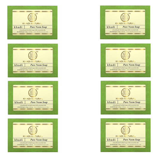 Khadi Natural Pure Neem Soap Combo Pack Of 8 – 125gm Each