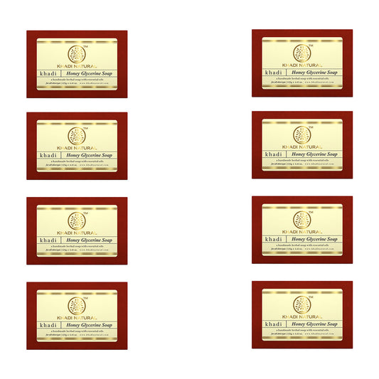Khadi Natural Honey Glycerine Soap Combo Pack Of 8 – 125gm Each