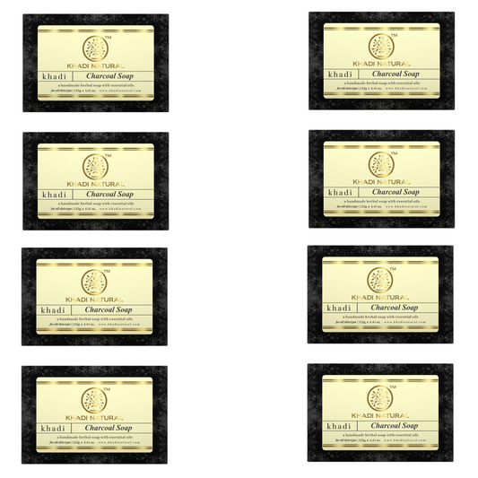Khadi Natural Charcoal Soap Combo Pack Of 8 – 125gm Each