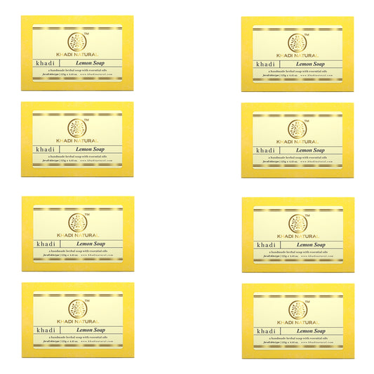 Khadi Natural Herbal Lemon Soap Combo Pack Of 8 – 125gm Each