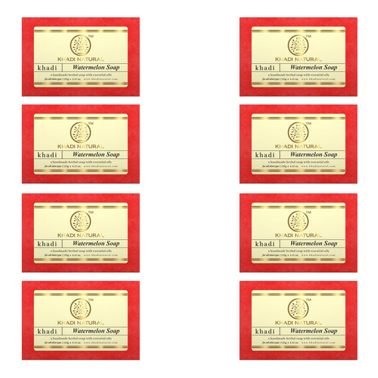 Khadi Natural Herbal Watermelon Soap Combo Pack Of 8 – 125gm Each
