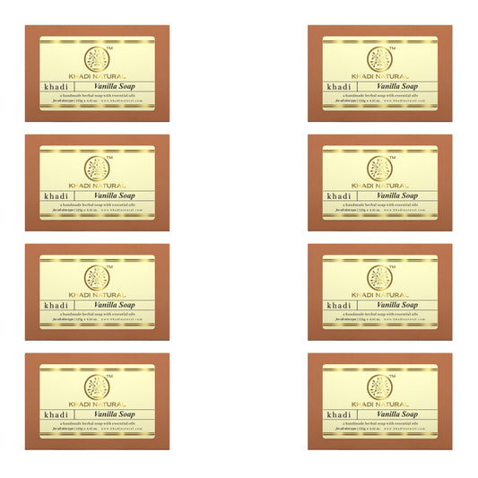 Khadi Natural Vanilla Soap Combo Pack Of 8 – 125gm Each