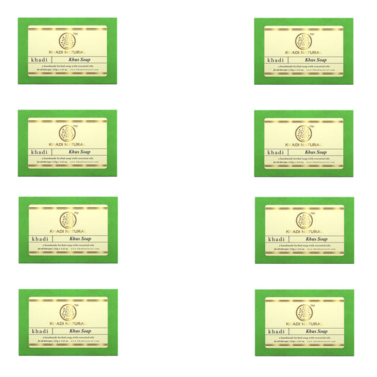 Khadi Natural Herbal Khus Soap Combo Pack Of 8 – 125gm Each