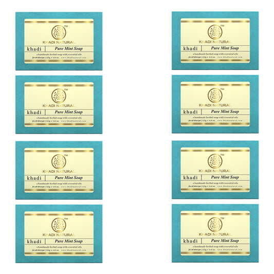 Khadi Natural Pure Mint Soap Combo Pack Of 8 – 125gm Each