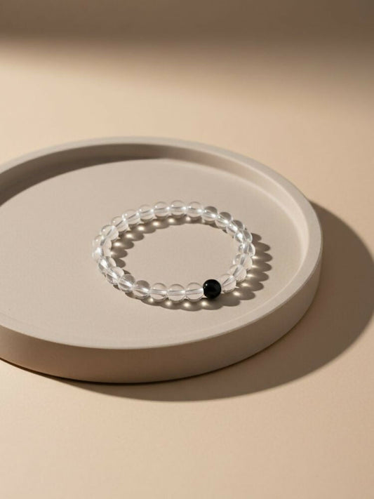 NVR White Crystal Evil Eye Bracelet for Men & Women