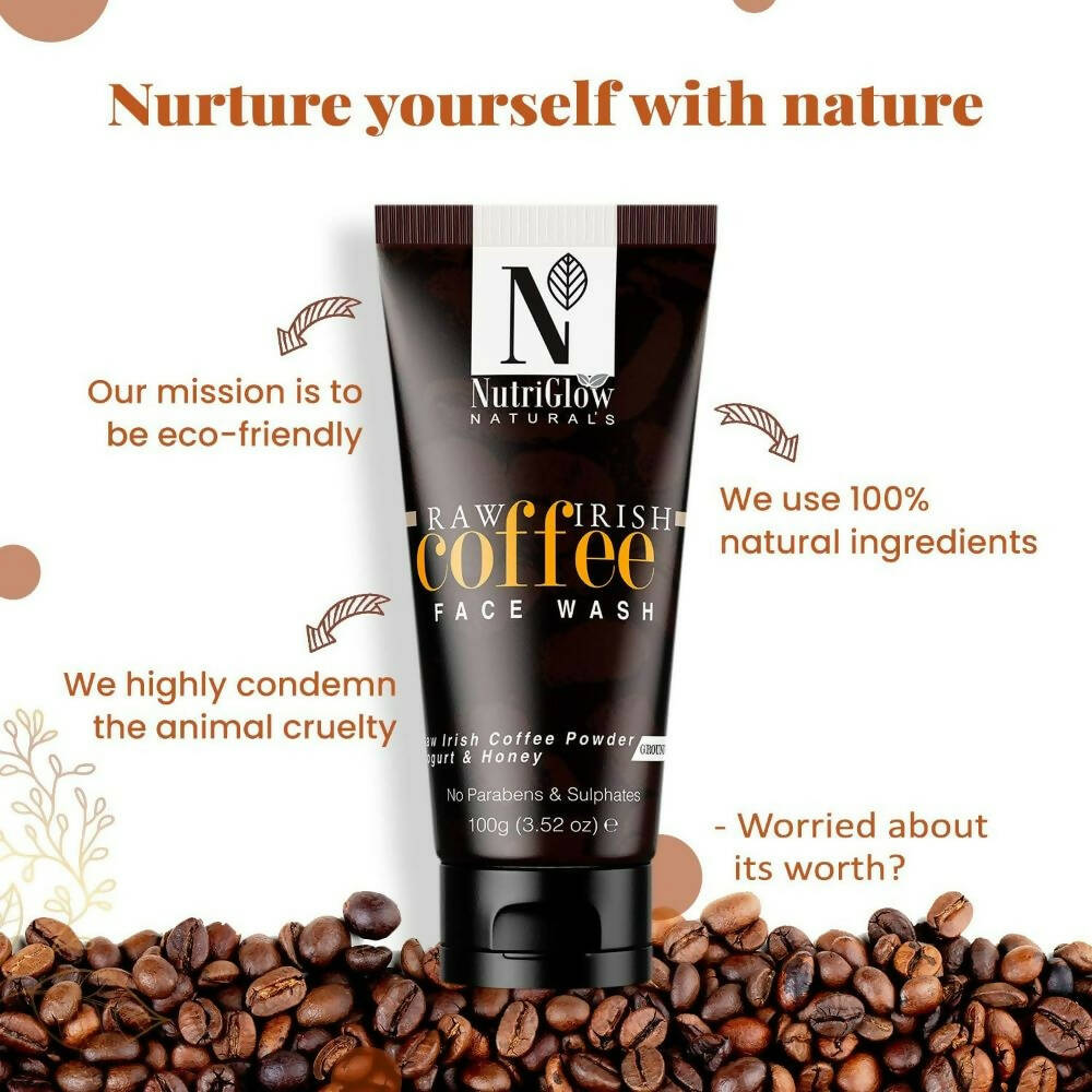 NutriGlow NATURAL'S Coffee Face Cleanser with Yogurt & Honey for Blackhead Removal Face Wash - Grab2buy