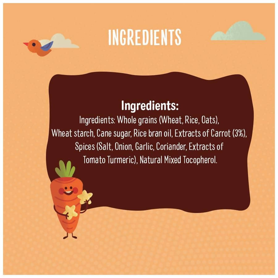Timios Melts Carrot And Cumin Finger Food For Babies Ingredients