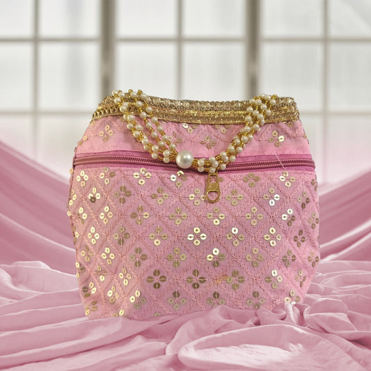 JS Fashion Wedding Potli Bag for Women with Drawstring Closure
