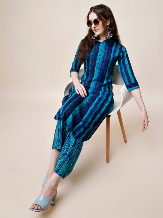 Kurta With Pant Set, Multicolor - Hiral Fashion