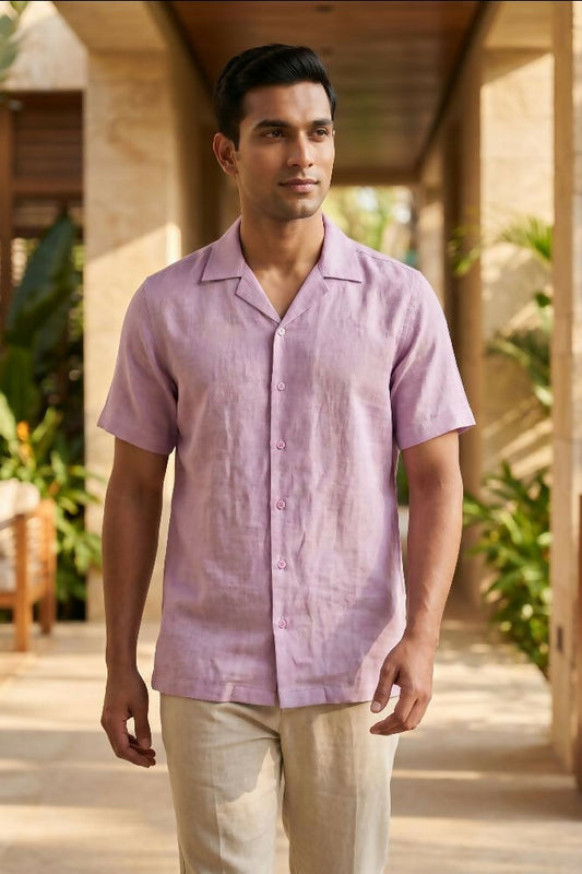 Lilac Drift — Lilac Linen Shirt by Hilo Design