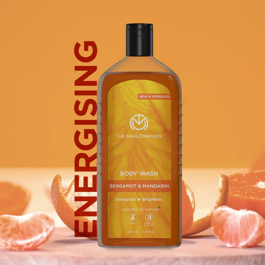 The Man Company Perfumed Body Wash- Bergamot & Mandarin Glowing & Bright Skin With Turmeric & Orange Peel Extract Grab2Buy The Man Company Grab2Buy
