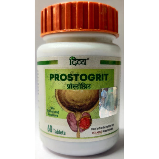 Patanjali DIVYA PROSTOGRIT 60 TABLETS for urinary tract symptoms, difficulty in urination