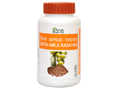 Patanjali Divya Amla Rasayan 100 gm, hyperacidity, weakness of eyesight, hair fall, general debility, chronic constipation, cough, cold, heart diseases