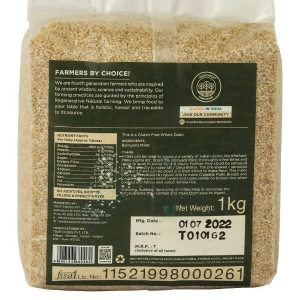 Two Brothers Organic Farms Barnyard Millets - Distacart