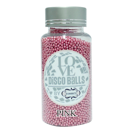 Confect Pink Disco Balls Sprinkles 2 MM