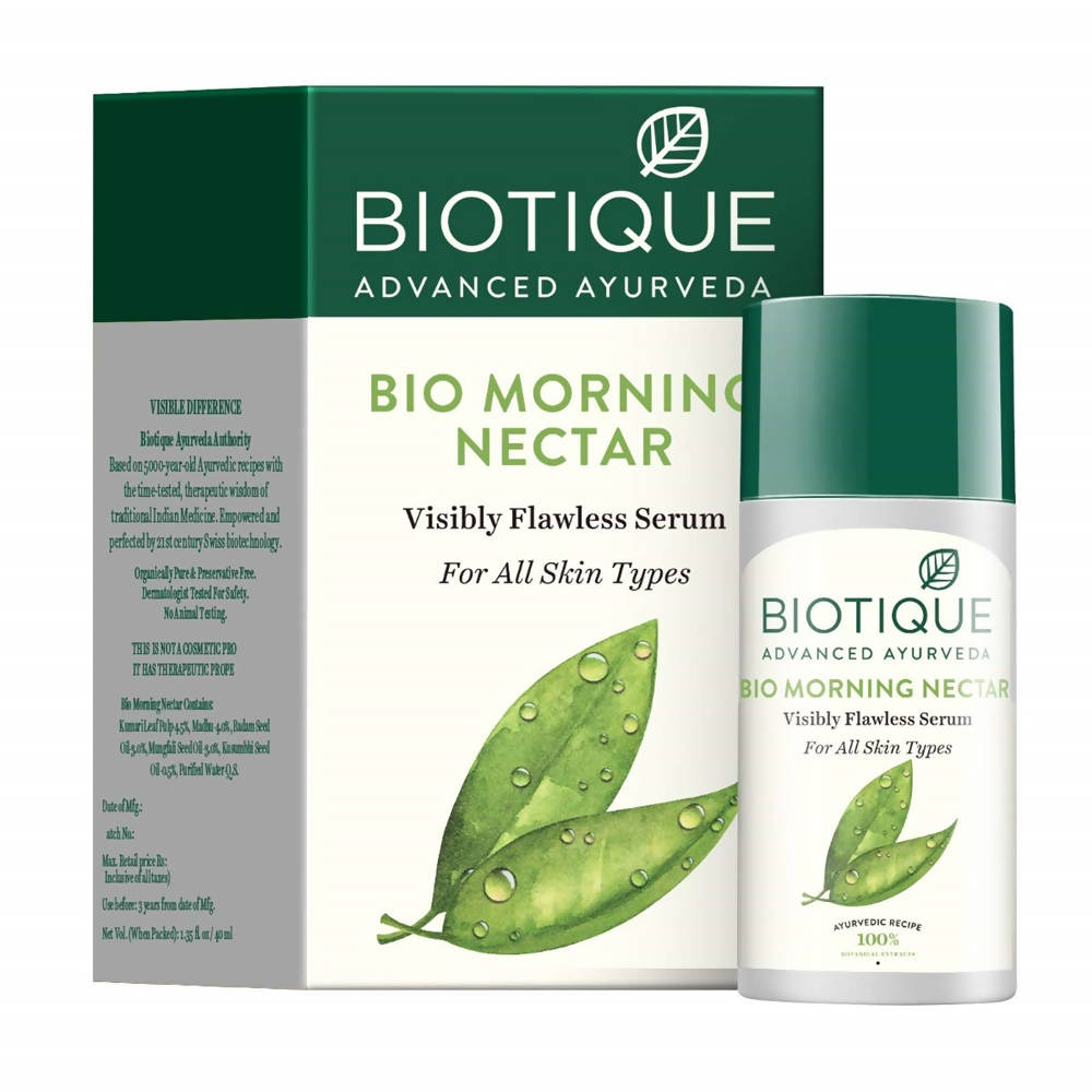 Biotique Advanced Ayurveda Bio Morning Nectar Visibly Flawless Serum - Grab2buy