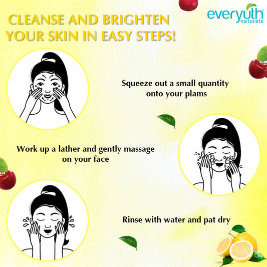 Everyuth Naturals Brightening Lemon & Cherry Face Wash Grab2Buy Everyuth Naturals Grab2Buy