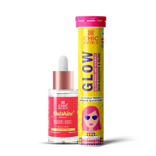 Chicnutrix Everyday Glow Combo - Glow & Outshine, Glutathione & Korean Brightening Serum | Grab2Buy