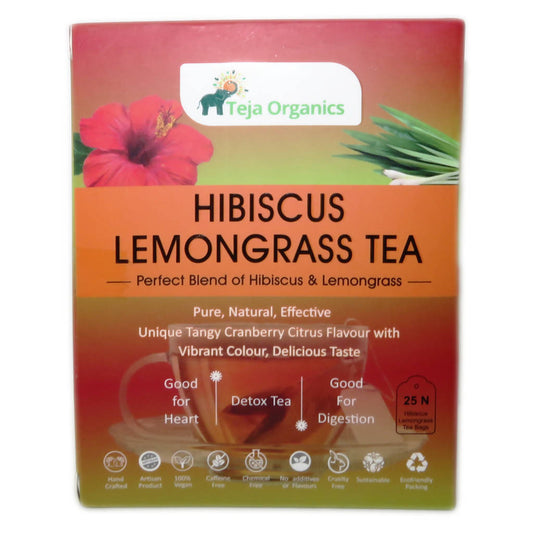 Teja Organics Hibiscus & Lemongrass Tea Bags Grab2Buy Teja Organics Grab2Buy