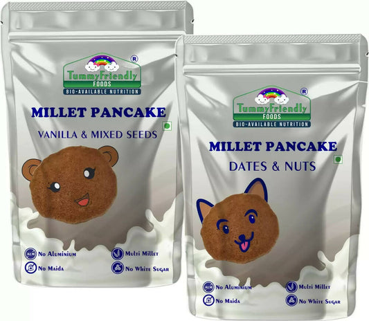 TummyFriendly Foods Millet Pancake Mix Combo - Dates, Nuts, Seeds Grab2Buy TummyFriendly Foods Grab2Buy